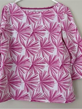 Talbots Pink Tie-Dye Crewneck Tee